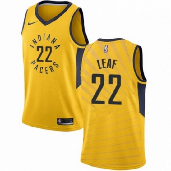 Mens Nike Indiana Pacers 22 T J Leaf Authentic Gold NBA Jersey Statement Edition Mens Nike Indiana Pacers 22 T J Leaf Authentic Gold NBA Jersey Statement Edition