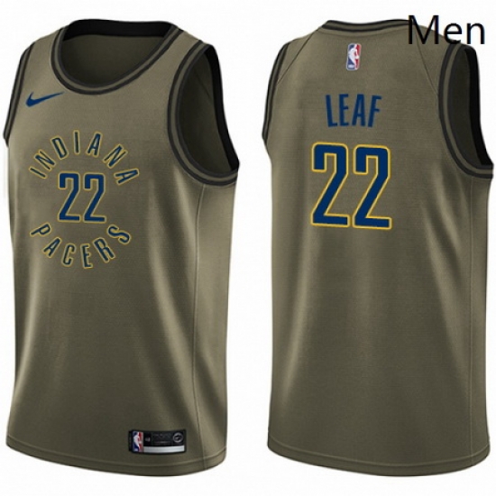 Mens Nike Indiana Pacers 22 T J Leaf Swingman Green Salute to Service NBA Jersey Mens Nike Indiana Pacers 22 T J Leaf Swingman Green Salute to Service NBA Jersey