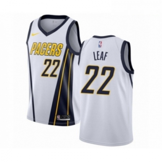 Mens Nike Indiana Pacers 22 T J Leaf White Swingman Jersey Earned Edition Mens Nike Indiana Pacers 22 T J Leaf White Swingman Jersey Earned Edition