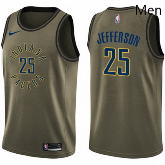 Mens Nike Indiana Pacers 25 Al Jefferson Swingman Green Salute to Service NBA Jersey Mens Nike Indiana Pacers 25 Al Jefferson Swingman Green Salute to Service NBA Jersey