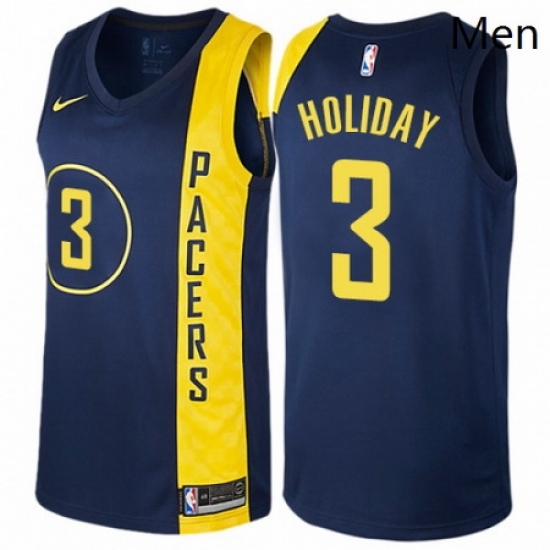 Mens Nike Indiana Pacers 3 Aaron Holiday Swingman Navy Blue NBA Jersey City Edition Mens Nike Indiana Pacers 3 Aaron Holiday Swingman Navy Blue NBA Jersey City Edition