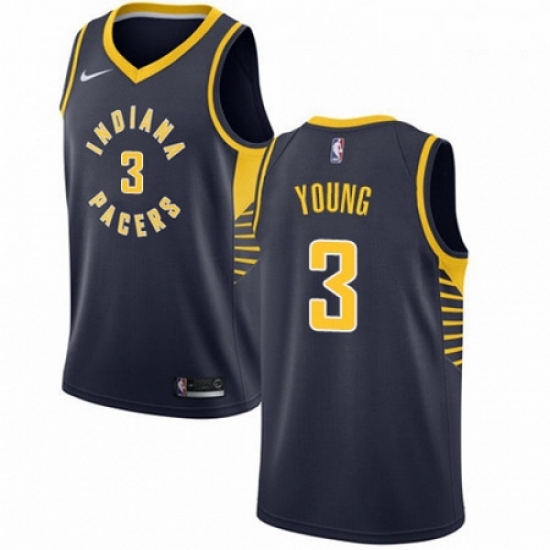 Mens Nike Indiana Pacers 3 Joe Young Authentic Navy Blue Road NBA Jersey Icon Edition Mens Nike Indiana Pacers 3 Joe Young Authentic Navy Blue Road NBA Jersey Icon Edition