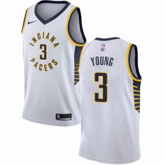 Mens Nike Indiana Pacers 3 Joe Young Authentic White NBA Jersey Association Edition Mens Nike Indiana Pacers 3 Joe Young Authentic White NBA Jersey Association Edition