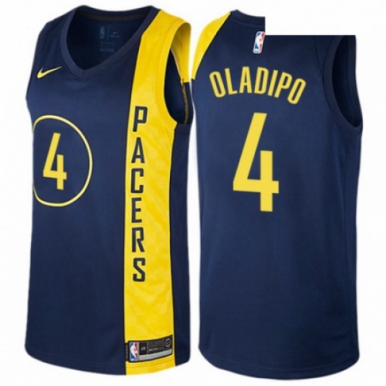 Mens Nike Indiana Pacers 4 Victor Oladipo Swingman Navy Blue NBA Jersey City Edition Mens Nike Indiana Pacers 4 Victor Oladipo Swingman Navy Blue NBA Jersey City Edition
