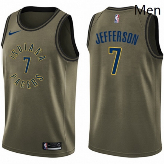 Mens Nike Indiana Pacers 7 Al Jefferson Swingman Green Salute to Service NBA Jersey Mens Nike Indiana Pacers 7 Al Jefferson Swingman Green Salute to Service NBA Jersey