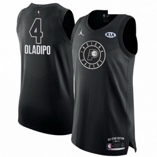 Mens Nike Jordan Indiana Pacers 4 Victor Oladipo Authentic Black 2018 All Star Game NBA Jersey Mens Nike Jordan Indiana Pacers 4 Victor Oladipo Authentic Black 2018 All Star Game NBA Jersey