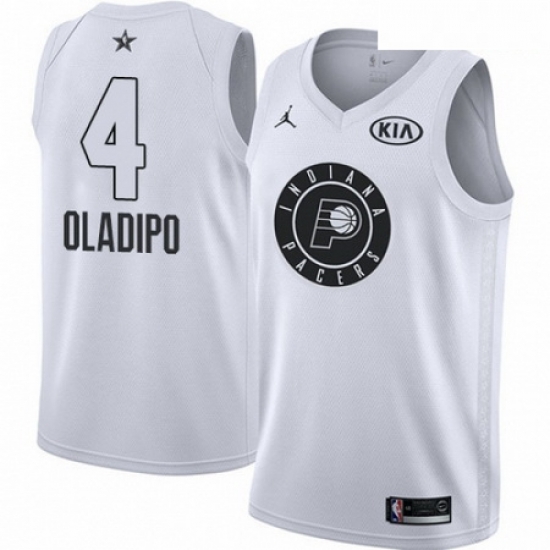 Mens Nike Jordan Indiana Pacers 4 Victor Oladipo Swingman White 2018 All Star Game NBA Jersey Mens Nike Jordan Indiana Pacers 4 Victor Oladipo Swingman White 2018 All Star Game NBA Jersey