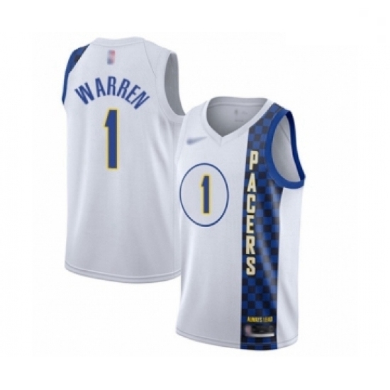 Pacers 1 T J Warren White Basketball Swingman City Edition 2019 20 Jersey Pacers 1 T J Warren White Basketball Swingman City Edition 2019 20 Jersey