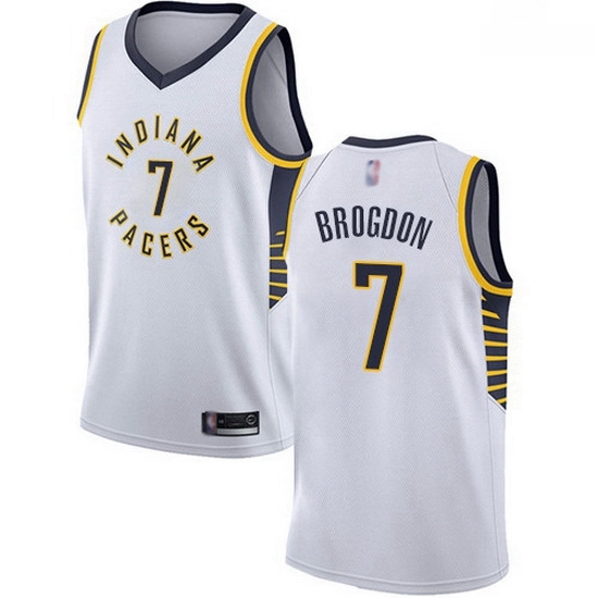 Pacers 7 Malcolm Brogdon White Basketball Swingman Association Edition Jersey Pacers 7 Malcolm Brogdon White Basketball Swingman Association Edition Jersey