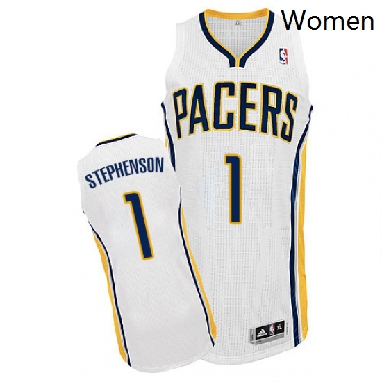 Womens Adidas Indiana Pacers 1 Lance Stephenson Authentic White Home NBA Jersey 