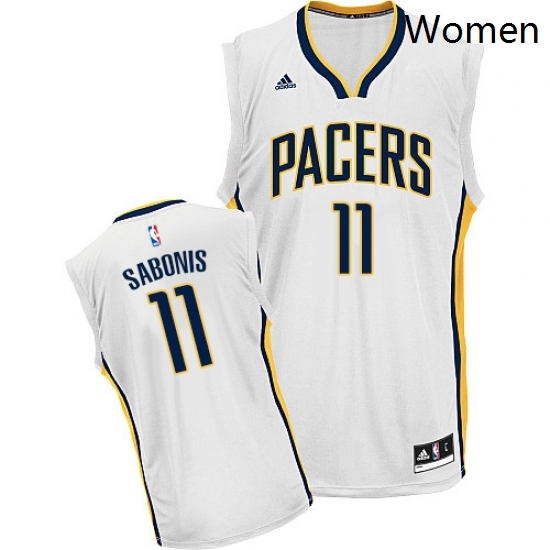 Womens Adidas Indiana Pacers 11 Domantas Sabonis Swingman White Home NBA Jersey Womens Adidas Indiana Pacers 11 Domantas Sabonis Swingman White Home NBA Jersey