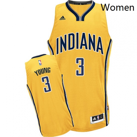 Womens Adidas Indiana Pacers 3 Joe Young Swingman Gold Alternate NBA Jersey Womens Adidas Indiana Pacers 3 Joe Young Swingman Gold Alternate NBA Jersey