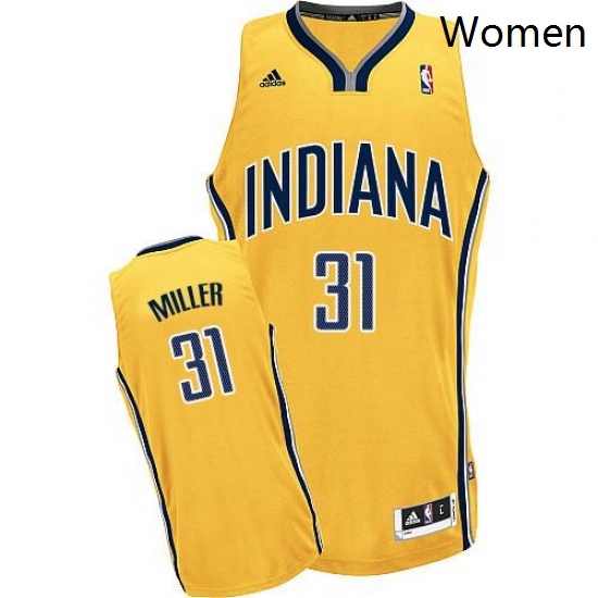 Womens Adidas Indiana Pacers 31 Reggie Miller Swingman Gold Alternate NBA Jersey Womens Adidas Indiana Pacers 31 Reggie Miller Swingman Gold Alternate NBA Jersey