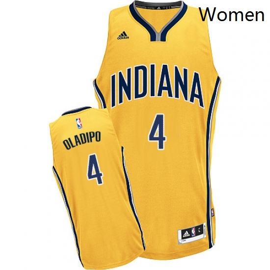 Womens Adidas Indiana Pacers 4 Victor Oladipo Swingman Gold Alternate NBA Jersey Womens Adidas Indiana Pacers 4 Victor Oladipo Swingman Gold Alternate NBA Jersey
