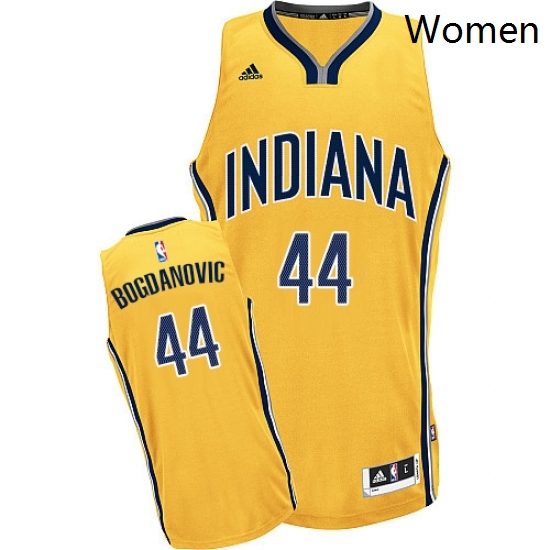 Womens Adidas Indiana Pacers 44 Bojan Bogdanovic Swingman Gold Alternate NBA Jersey Womens Adidas Indiana Pacers 44 Bojan Bogdanovic Swingman Gold Alternate NBA Jersey