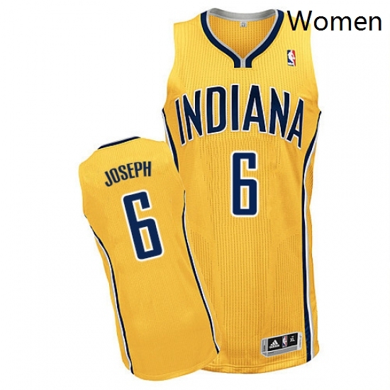 Womens Adidas Indiana Pacers 6 Cory Joseph Authentic Gold Alternate NBA Jersey Womens Adidas Indiana Pacers 6 Cory Joseph Authentic Gold Alternate NBA Jersey