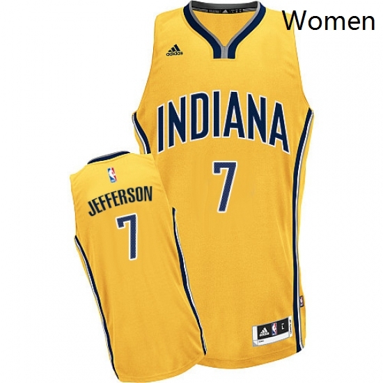 Womens Adidas Indiana Pacers 7 Al Jefferson Authentic Gold Alternate NBA Jersey Womens Adidas Indiana Pacers 7 Al Jefferson Authentic Gold Alternate NBA Jersey
