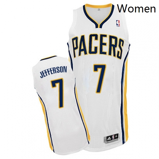 Womens Adidas Indiana Pacers 7 Al Jefferson Authentic White Home NBA Jersey Womens Adidas Indiana Pacers 7 Al Jefferson Authentic White Home NBA Jersey
