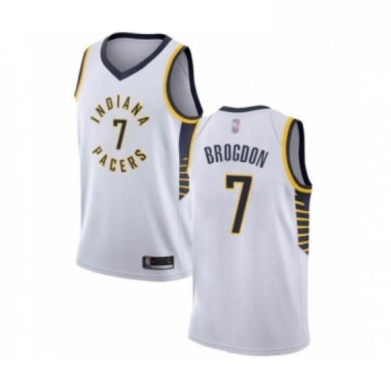 Womens Indiana Pacers 7 Malcolm Brogdon Swingman White Basketball Jersey Association Edition Womens Indiana Pacers 7 Malcolm Brogdon Swingman White Basketball Jersey Association Edition