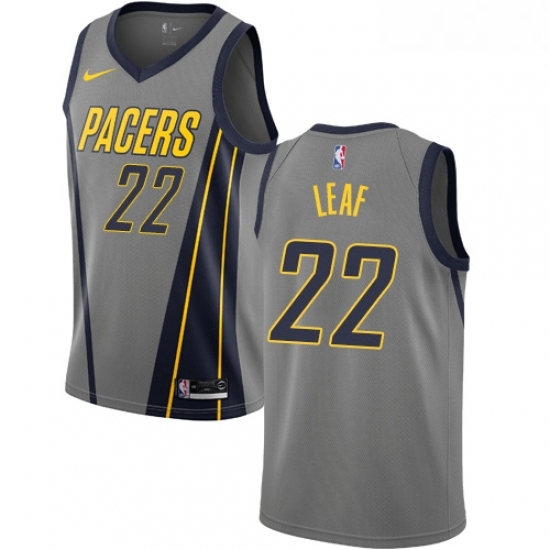 Womens Nike Indiana Pacers 22 T J Leaf Swingman Gray NBA Jersey City Edition Womens Nike Indiana Pacers 22 T J Leaf Swingman Gray NBA Jersey City Edition