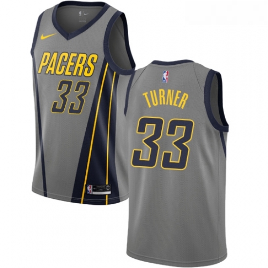 Womens Nike Indiana Pacers 33 Myles Turner Swingman Gray NBA Jersey City Edition Womens Nike Indiana Pacers 33 Myles Turner Swingman Gray NBA Jersey City Edition