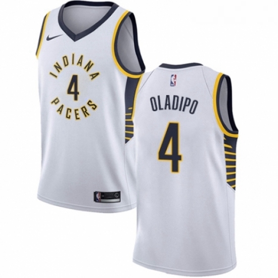 Womens Nike Indiana Pacers 4 Victor Oladipo Authentic White NBA Jersey Association Edition Womens Nike Indiana Pacers 4 Victor Oladipo Authentic White NBA Jersey Association Edition