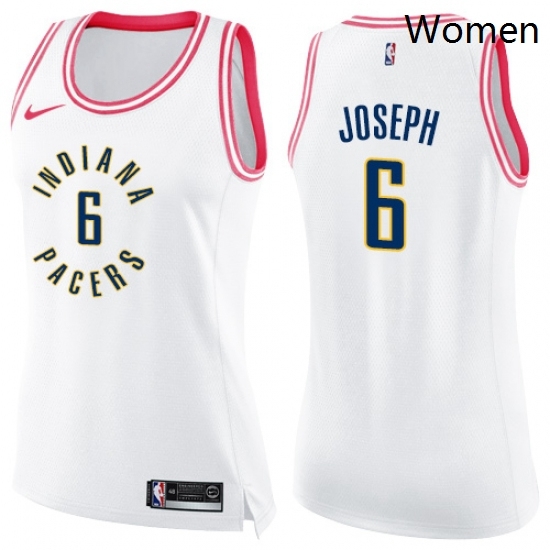 Womens Nike Indiana Pacers 6 Cory Joseph Swingman WhitePink Fashion NBA Jersey Womens Nike Indiana Pacers 6 Cory Joseph Swingman WhitePink Fashion NBA Jersey