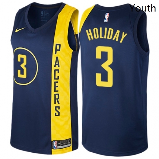 Youth Nike Indiana Pacers 3 Aaron Holiday Swingman Navy Blue NBA Jersey City Edition Youth Nike Indiana Pacers 3 Aaron Holiday Swingman Navy Blue NBA Jersey City Edition