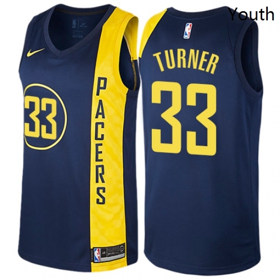 Youth Nike Indiana Pacers 33 Myles Turner Swingman Navy Blue NBA Jersey City Edition Youth Nike Indiana Pacers 33 Myles Turner Swingman Navy Blue NBA Jersey City Edition