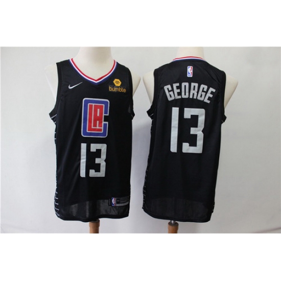 Clippers 13 Paul George Black Nike Swingman Jersey Clippers 13 Paul George Black Nike Swingman Jersey