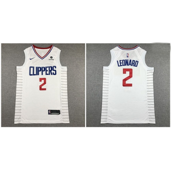 Clippers 2 Kawhi Leonard White Nike Authentic Jersey Clippers 2 Kawhi Leonard White Nike Authentic Jersey