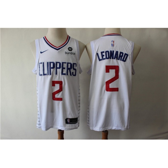 Clippers 2 Kawhi Leonard White Nike Swingman Jersey Clippers 2 Kawhi Leonard White Nike Swingman Jersey