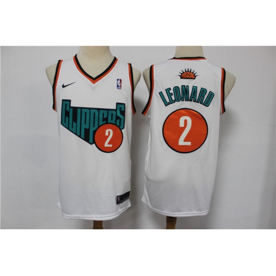Clippers 2 Kawhi Leonard White Swingman Jersey Clippers 2 Kawhi Leonard White Swingman Jersey