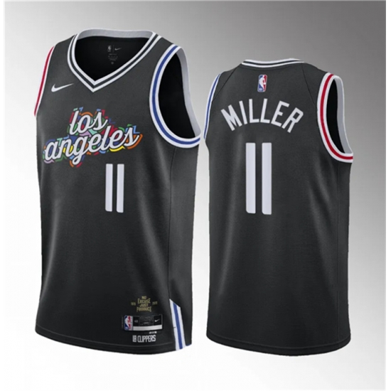 Men Los Angeles Clippers 11 Jordan Miller Black 2023 Draft City Edition Stitched Jersey Men Los Angeles Clippers 11 Jordan Miller Black 2023 Draft City Edition Stitched Jersey