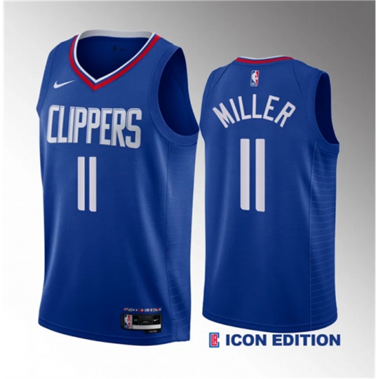 Men Los Angeles Clippers 11 Jordan Miller Blue 2023 Draft Icon Edition Stitched Jersey Men Los Angeles Clippers 11 Jordan Miller Blue 2023 Draft Icon Edition Stitched Jersey