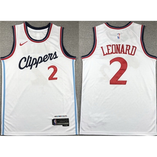 Men Los Angeles Clippers 2 Kawhi Leonard White Stitched Jersey Men Los Angeles Clippers 2 Kawhi Leonard White Stitched Jersey