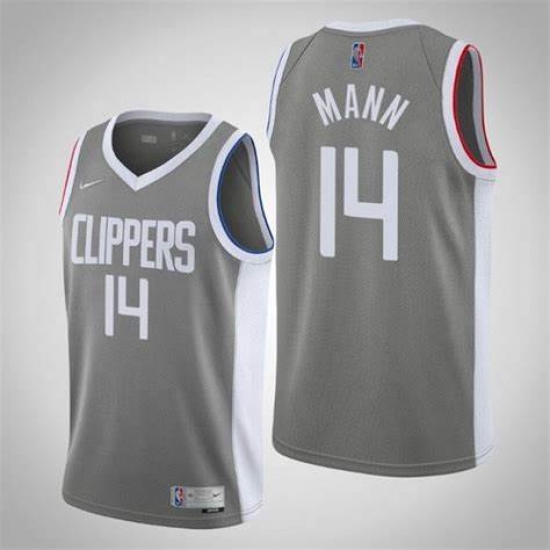 Men Nike Los Angeles Clippers Terance Mann 14 Stitched NBA Jersey Gray Men Nike Los Angeles Clippers Terance Mann 14 Stitched NBA Jersey Gray
