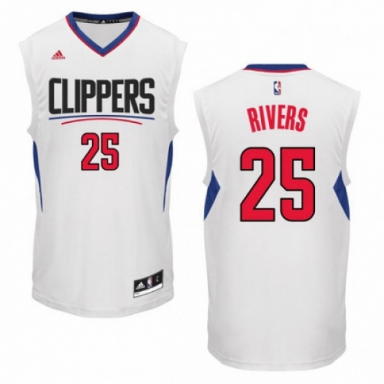 Mens Adidas Los Angeles Clippers 25 Austin Rivers Authentic White Home NBA Jersey Mens Adidas Los Angeles Clippers 25 Austin Rivers Authentic White Home NBA Jersey