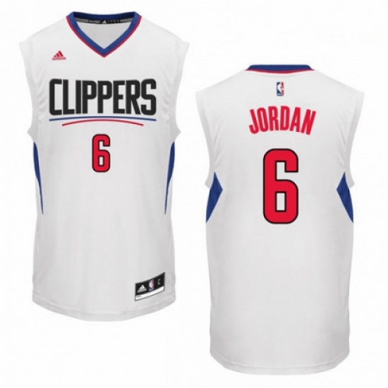 Mens Adidas Los Angeles Clippers 6 DeAndre Jordan Swingman White Home NBA Jersey Mens Adidas Los Angeles Clippers 6 DeAndre Jordan Swingman White Home NBA Jersey