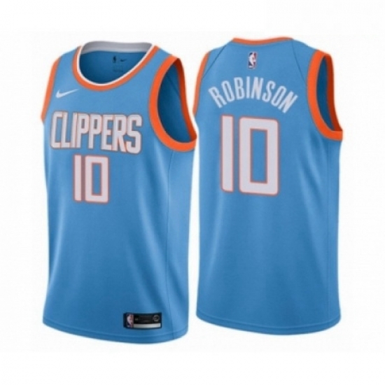 Mens Nike Los Angeles Clippers 10 Jerome Robinson Swingman Blue NBA Jersey City Edition Mens Nike Los Angeles Clippers 10 Jerome Robinson Swingman Blue NBA Jersey City Edition
