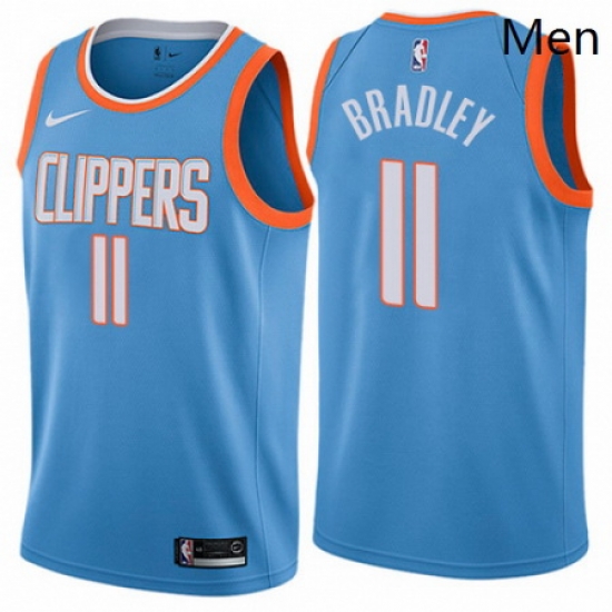 Mens Nike Los Angeles Clippers 11 Avery Bradley Authentic Blue NBA Jersey City Edition 