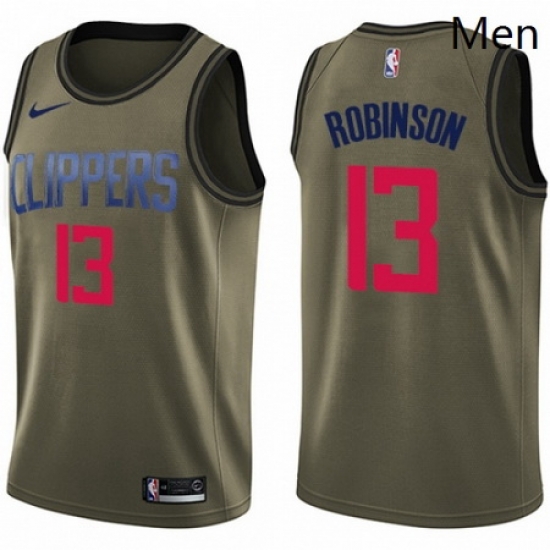 Mens Nike Los Angeles Clippers 13 Jerome Robinson Swingman Green Salute to Service NBA Jersey Mens Nike Los Angeles Clippers 13 Jerome Robinson Swingman Green Salute to Service NBA Jersey