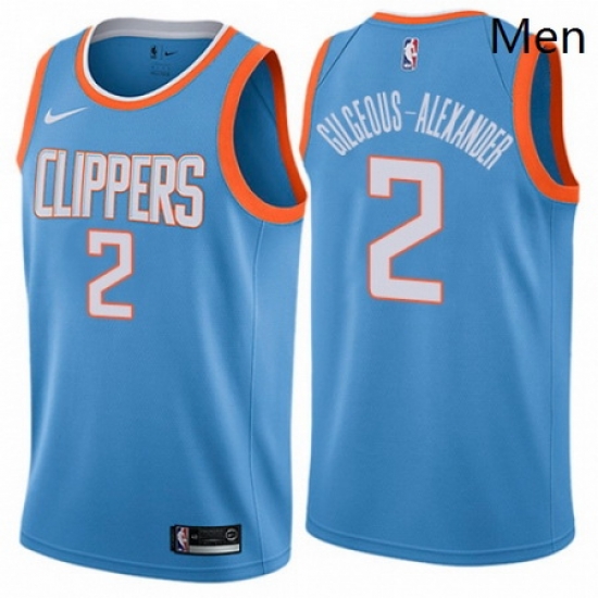 Mens Nike Los Angeles Clippers 2 Shai Gilgeous Alexander Swingman Blue NBA Jersey City Edition Mens Nike Los Angeles Clippers 2 Shai Gilgeous Alexander Swingman Blue NBA Jersey City Edition