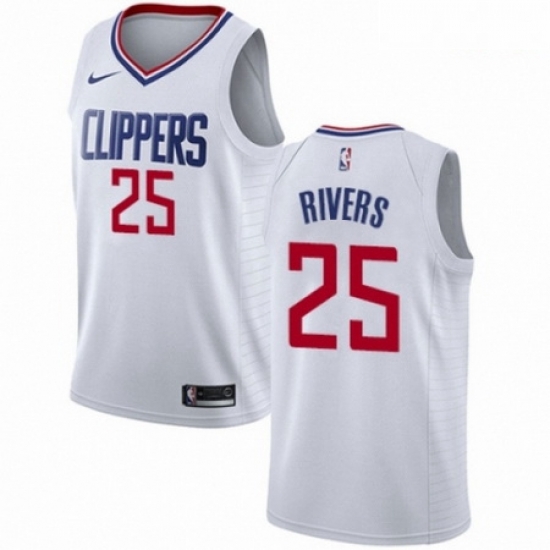 Mens Nike Los Angeles Clippers 25 Austin Rivers Swingman White NBA Jersey Association Edition Mens Nike Los Angeles Clippers 25 Austin Rivers Swingman White NBA Jersey Association Edition