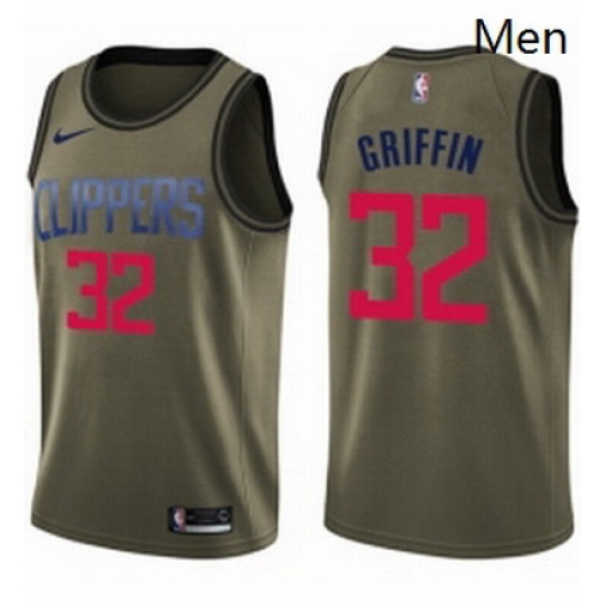 Mens Nike Los Angeles Clippers 32 Blake Griffin Swingman Green Salute to Service NBA Jersey Mens Nike Los Angeles Clippers 32 Blake Griffin Swingman Green Salute to Service NBA Jersey