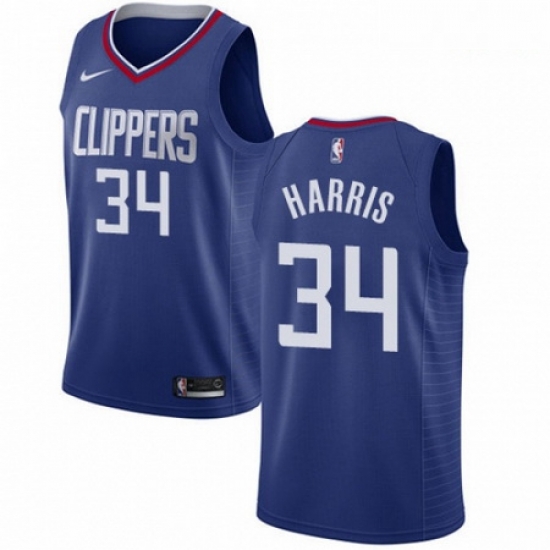 Mens Nike Los Angeles Clippers 34 Tobias Harris Swingman Blue Road NBA Jersey Icon Edition Mens Nike Los Angeles Clippers 34 Tobias Harris Swingman Blue Road NBA Jersey Icon Edition