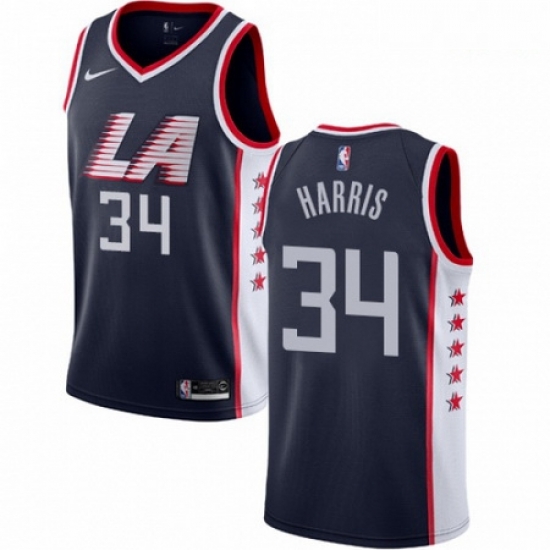 Mens Nike Los Angeles Clippers 34 Tobias Harris Swingman Navy Blue NBA Jersey City Edition Mens Nike Los Angeles Clippers 34 Tobias Harris Swingman Navy Blue NBA Jersey City Edition