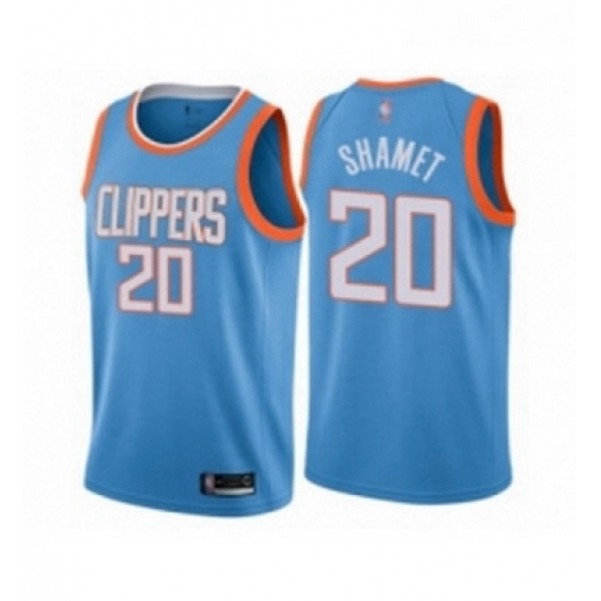 Womens Los Angeles Clippers 20 Landry Shamet Swingman Blue Basketball Jersey City Edition Womens Los Angeles Clippers 20 Landry Shamet Swingman Blue Basketball Jersey City Edition