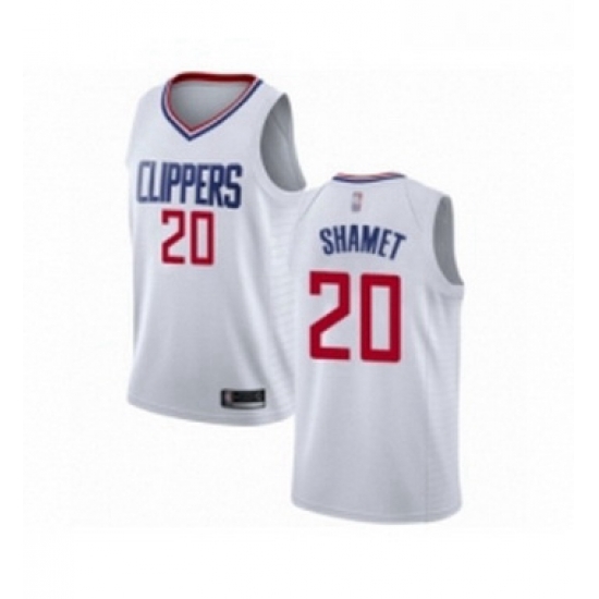 Womens Los Angeles Clippers 20 Landry Shamet Swingman White Basketball Jersey Association Edition Womens Los Angeles Clippers 20 Landry Shamet Swingman White Basketball Jersey Association Edition