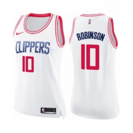 Womens Nike Los Angeles Clippers 10 Jerome Robinson Swingman Whi Pink Fashion NBA Jersey Womens Nike Los Angeles Clippers 10 Jerome Robinson Swingman Whi Pink Fashion NBA Jersey